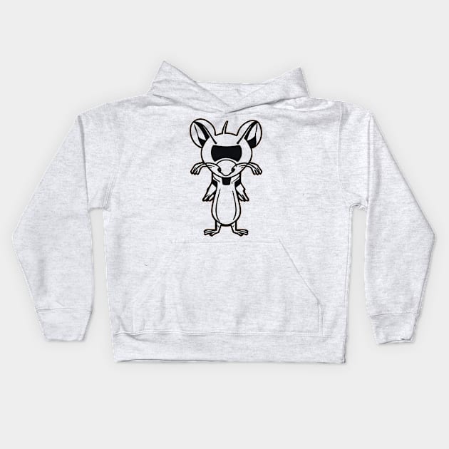 Funny Rat Kids Hoodie by mdr design